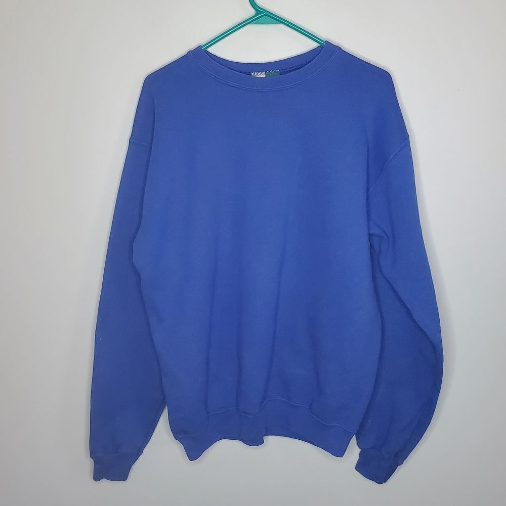Wear Guard M Vintage Blue Long Sleeve Sweater 90s Mom Classic